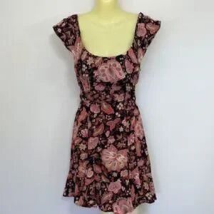 Reformation Dress Mini Floral”Perla Hendrix" Print Ruffle Accent Sz 0 NWOT